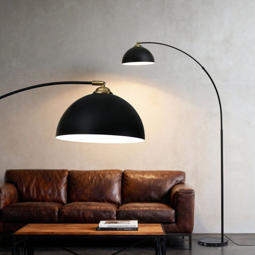 Modern Arched Floor Lamp Standing Heavy Duty Marble Base Living Room Bedroom