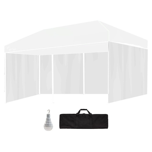 TRACK Accessory Pack Gazebo includes Walls Wheeled Carry Bag Rechargeable USB Lamp 6 by 3m