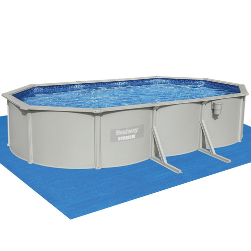 Bestway Swimming Pool Steel Frame Round Pool Set w Filter Ladder