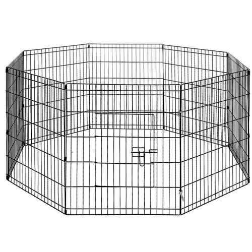 8 Panel Pet Dog Playpen Puppy Exercise Cage Enclosure Fence Play Pen