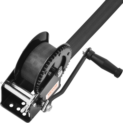 Hand Winch Pulling Capacity Boat Trailer Winch Heavy Duty Rope Crank Polyester Strap Two