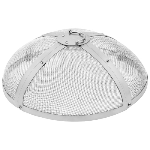 VEVOR Fire Pit Spark Screen Round Reinforced Heavy Duty Steel Metal Cover Outdoor Firepit