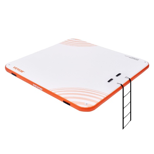 Vevor Inflatable Floating Dock Inflatable Dock Platform Non Slip Water Floating Dock Mat Portable Carrying Bag