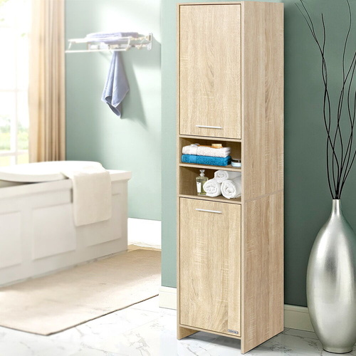 185cm Bathroom Cabinet Tallboy Furniture Toilet Storage Laundry Cabinet