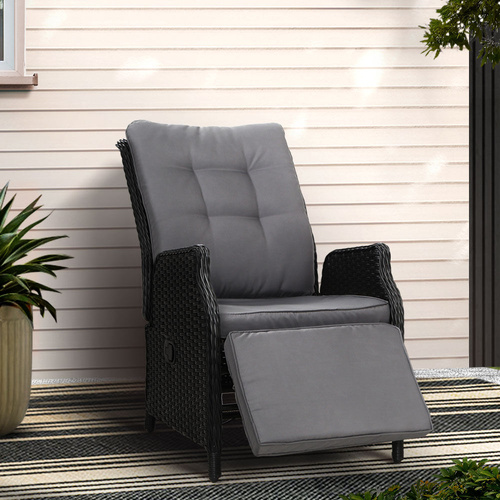 Recliner Chair Sun lounge Setting Outdoor Furniture Patio Wicker Sofa Sun Lounges Range 2