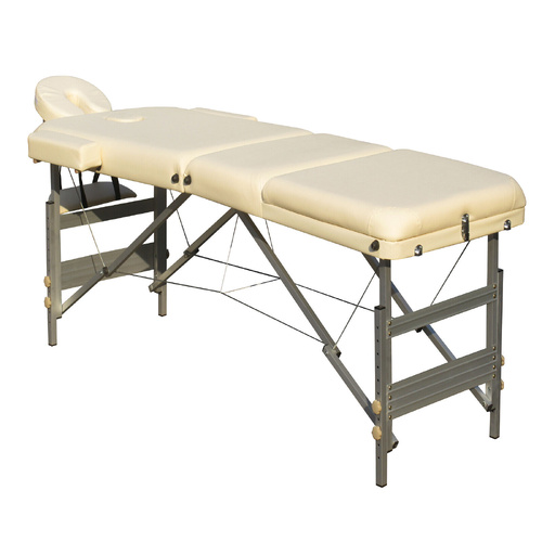 YES4HOMES 3 Fold 5 cm Thickness Foam Portable Aluminium Massage Table Massage Bed Beauty Therapy