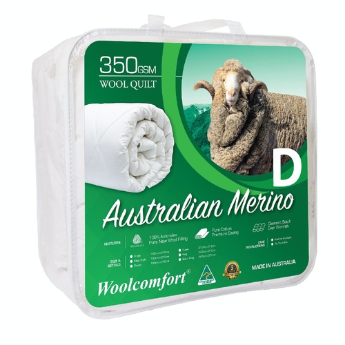 Aus Made Merino Wool Quilt 350GSM