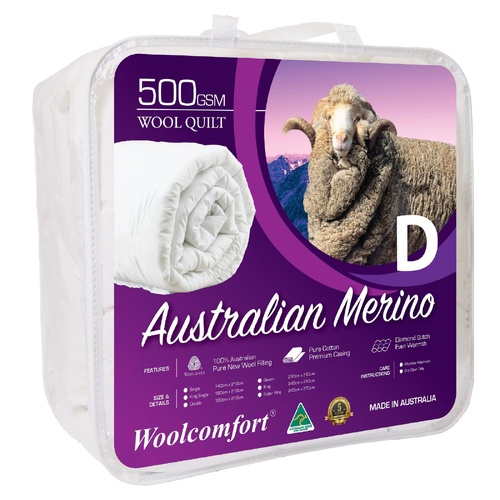 Aus Made Merino Wool Quilt 500GSM