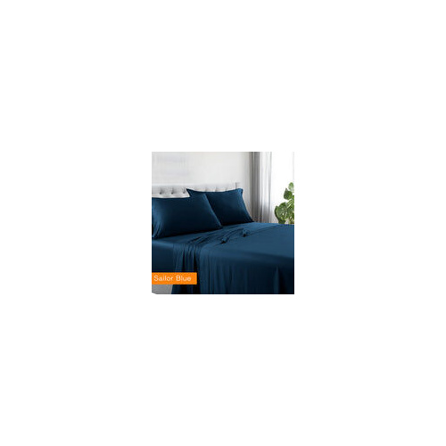 1200tc hotel quality cotton rich sheet set Blue