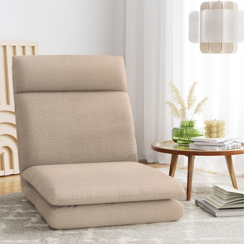 Floor Chair Sofa Linen Beige
