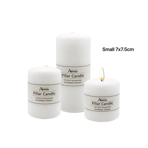 Bulk Unscented Pillar Candle White