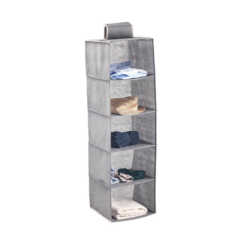 CARLA HOME 5 Tier Shelf Hanging Closet Organizer and Storage for Clothes