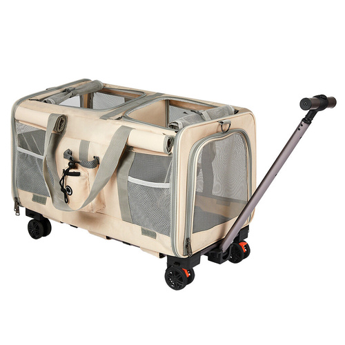 Pet Carrier 4 Wheel Portable Rolling Foldable