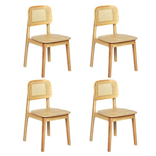 Rattan Dining Chair Wooden Kitchen Chair