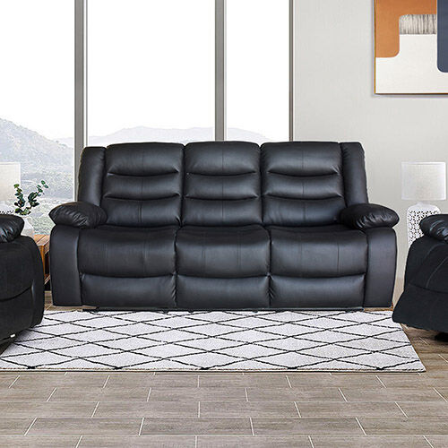 3+1+1 Seater Recliner Sofa In Faux Leather Lounge Couch