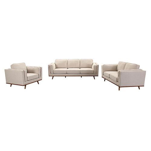 3+2 Seater Sofa Fabric Lounge Set Living Room Couch Wooden Frame