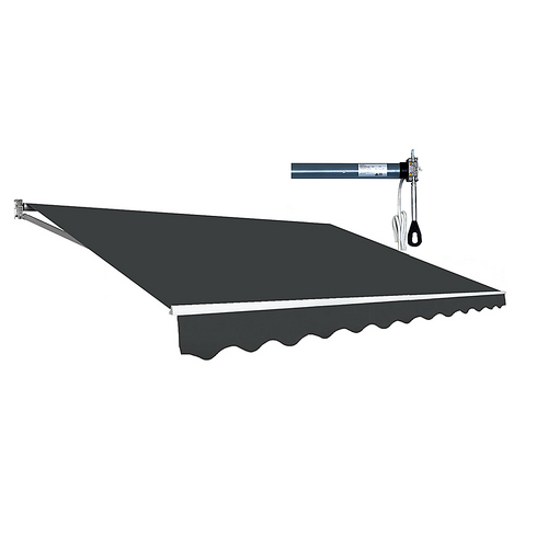 Motorised Outdoor Folding Arm Awning Retractable Sunshade Canopy Grey