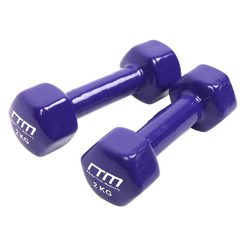 Dumbbells Pair PVC Hand Weights Rubber Coated
