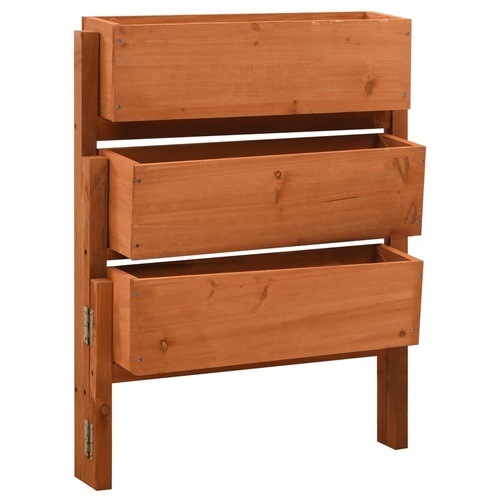Garden Folding Planter 60 by 14 by 75 cm Solid Firwood