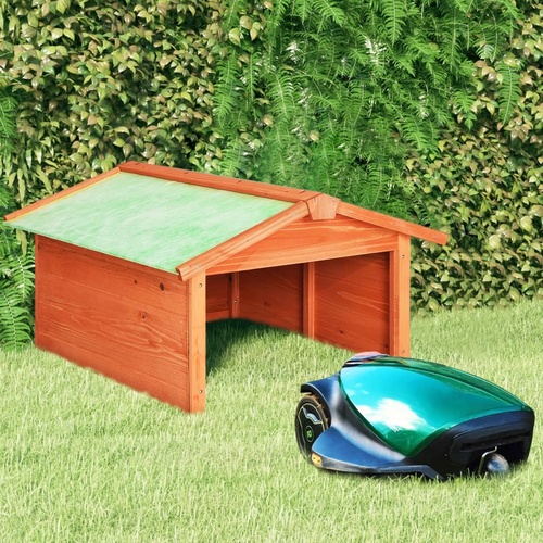 Robotic Lawn Mower Garage 72 by 87 by 50 cm Solid Firwood