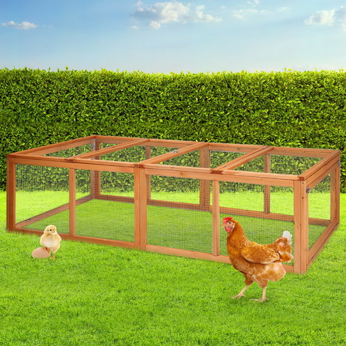 Chicken Coop Rabbit Hutch 180cm Extra Large Wooden Chicken House Run XL Hen Cage