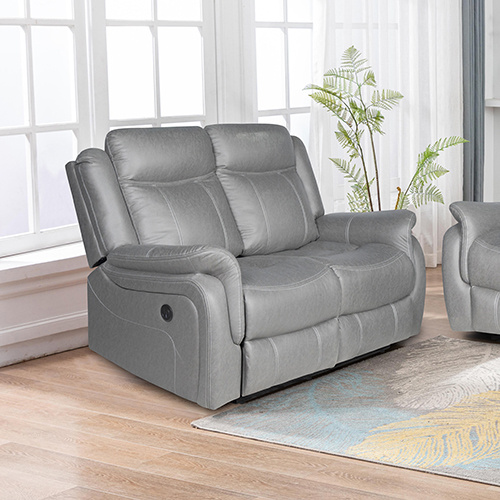 Carlton Recliner 2R Grey Fabric Power Seat