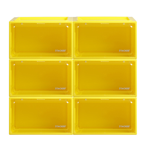  Sneaker Display Case 6x Clear Yellow