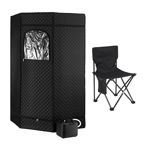 Devanti Portable Steam Sauna Tent 1000W 3L Steamer Pot Full Body Home SPA Timer