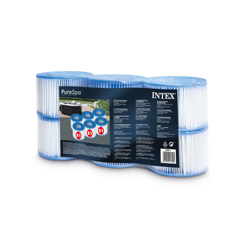 Intex Spa S1 Replacement Filter Cartridges 6 Pack 29011