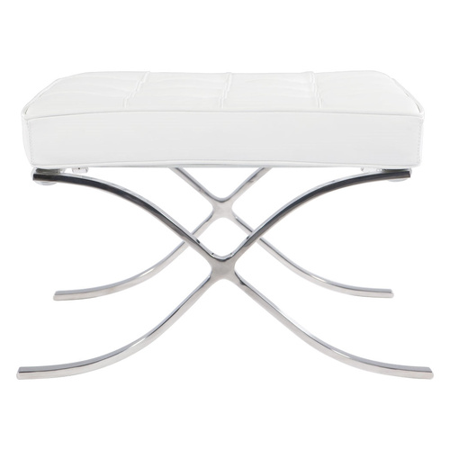White Barcelona Ottoman - Classic Version - Replica