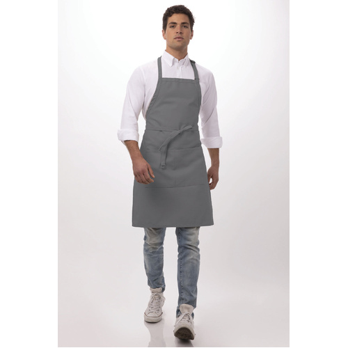 Butcher Grey Bib Apron by Chef Works