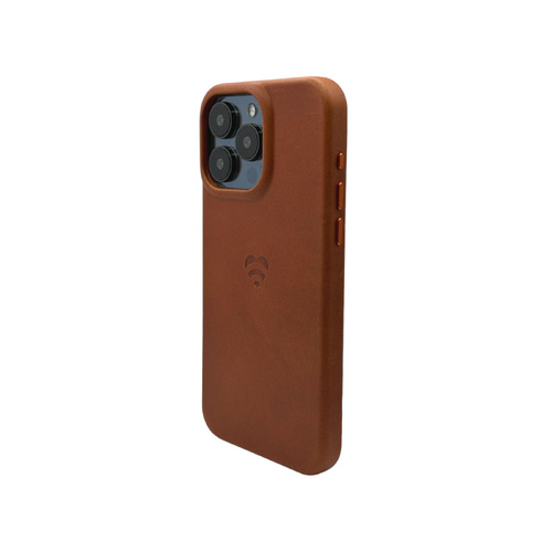 Lovefone Genuine Crafted Leather Case iPhone 15 Pro Max Whisky