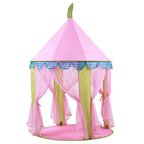 Princess Indoor Castle Playhouse Toy Play Tent for Kids Toddlers with Mat Floor and Carry Bag (Pink)