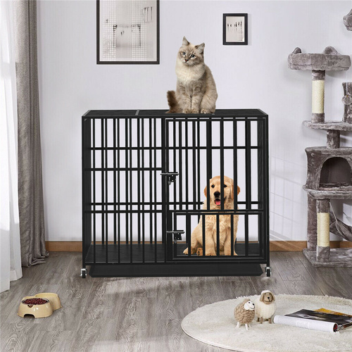 42 XL Heavy Duty Dog Cage Playpen Kennel w/ Wheels