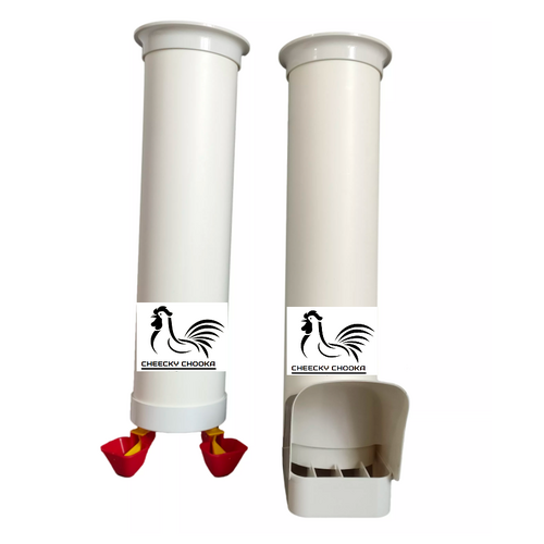Cheeky Chooka Poultry Feeder & Waterer Set