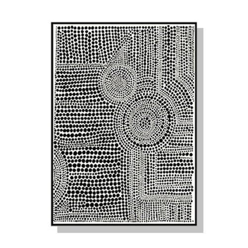 100cmx150cm Clustered Dots A Black Frame Canvas Wall Art 