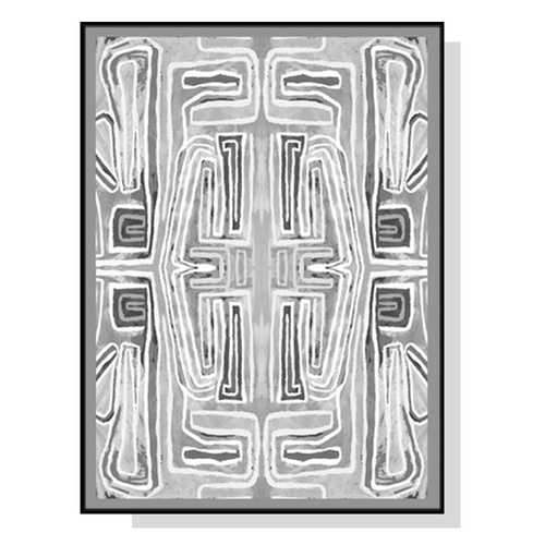 100cmx150cm Abstract Mountain Black Frame Canvas Wall Art 