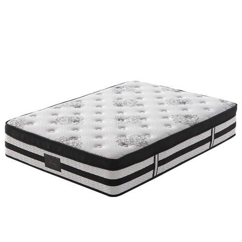 KINGSTON SLUMBER Luxury 34cm Double Mattress, Medium Firm, Euro Top, 5-Zone Pocket Spring Foam