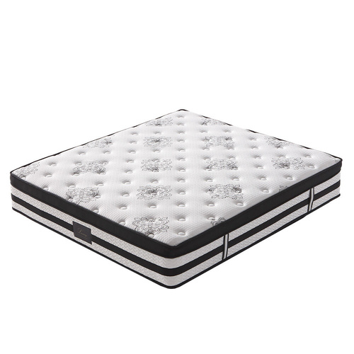 KINGSTON SLUMBER Luxury 34cm Queen Mattress, Medium Firm, Euro Top, 5-Zone Pocket Spring Foam