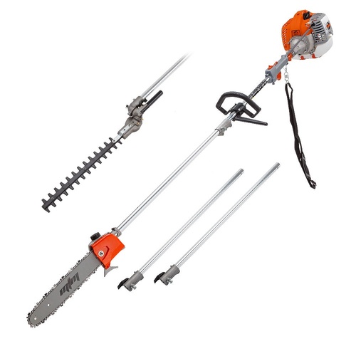 62CC Long Reach Pole Chainsaw Hedge Trimmer Pruner Chain Saw Cutter Multi Tool