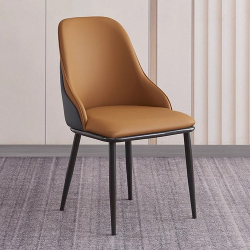 VELLUTO Dining Chair Modern upholstered Leather Kitchen Chairs with armrests Bathtub Chair Leisure Lounge Chair Living Room Bedroom Home Set of 2(Oran