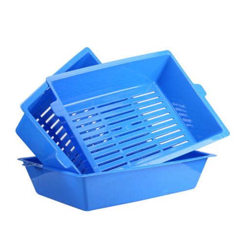 Lift and Sift Self Cleaning Kitty Litter Trays Cat Litter Tray Toilet Sifting Slotted Trays