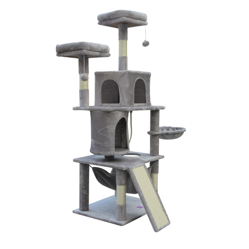 YES4PETS Large Cat Scratching Post Tree Scratcher Pole-Little Grey