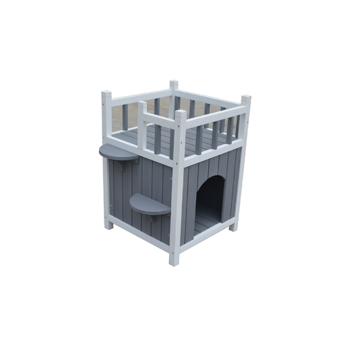 Cat Shelter Condo with Escape Door Rabbit Kitty House Cave