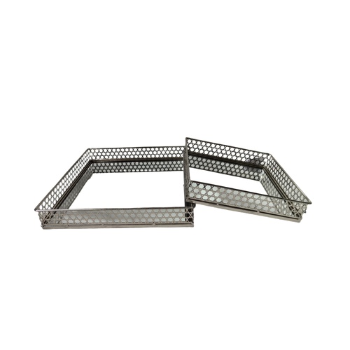 Nina Tray - Rectangle - Small - Silver