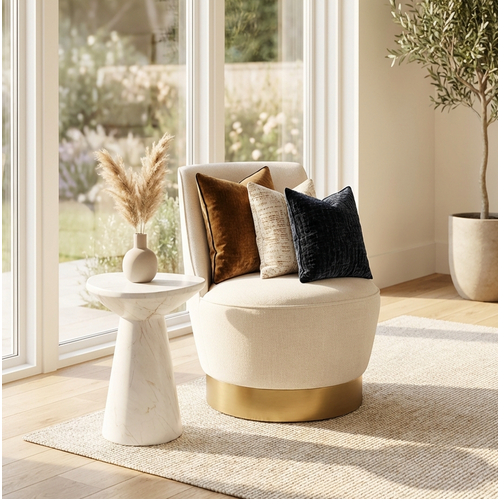 Interior Ave - Chateau Swivel Accent Chair - Vanilla Oat