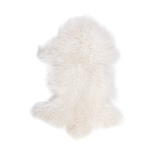 Interior Ave - Mongolian Fur Throw - 90CM - White