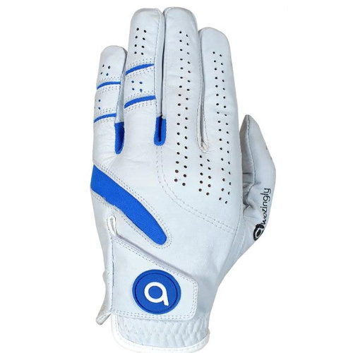 Power Touch Cabretta Leather Golf Glove for Men - White (M)