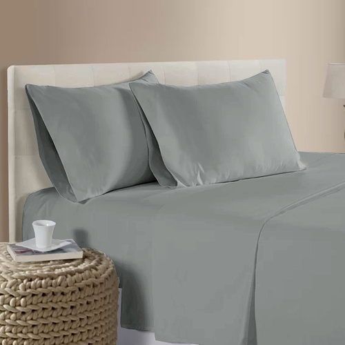 400TC Bamboo Cotton Sheet Set Cream Queen