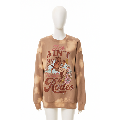 Mineral Wash Graphic Sweatshirt Mocha M